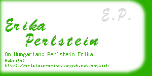erika perlstein business card